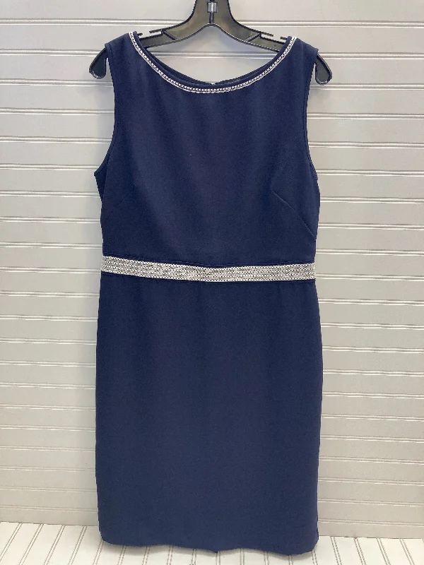 Dress Work By Ann Taylor In Blue & White, Size: 12