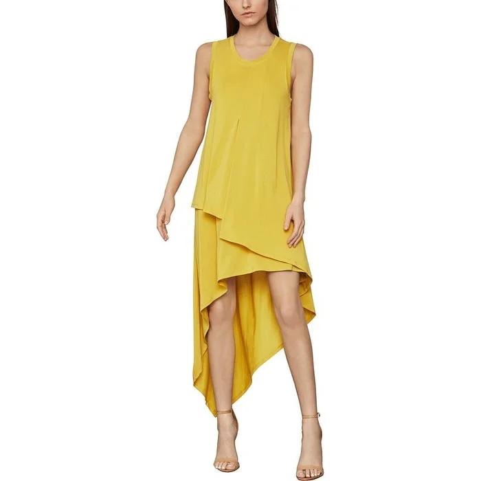 BCBGMAXAZRIA Women's High Low Tank Dress Yellow Size X-Small