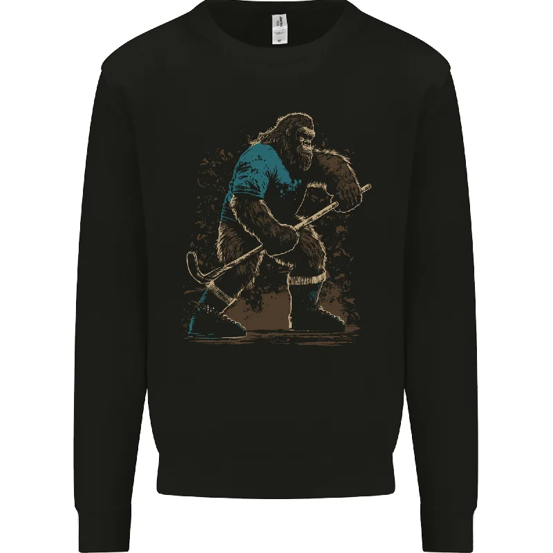 Bigfoot Hockey Player Mens Sweatshirt Jumper