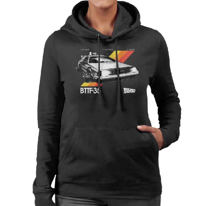 Back to the Future 35th Anniversary Delorean Women's Hooded Sweatshirt