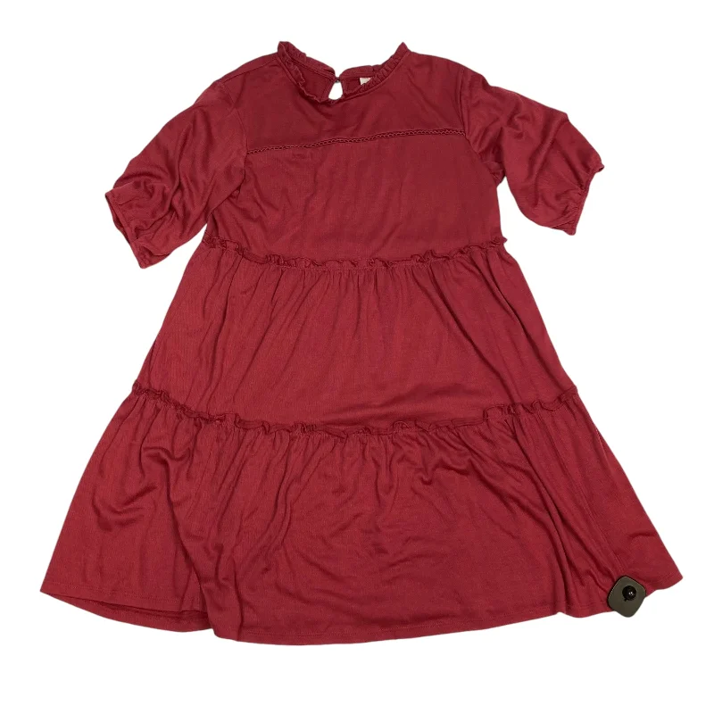 Dress Casual Short By Knox Rose In Red, Size: M