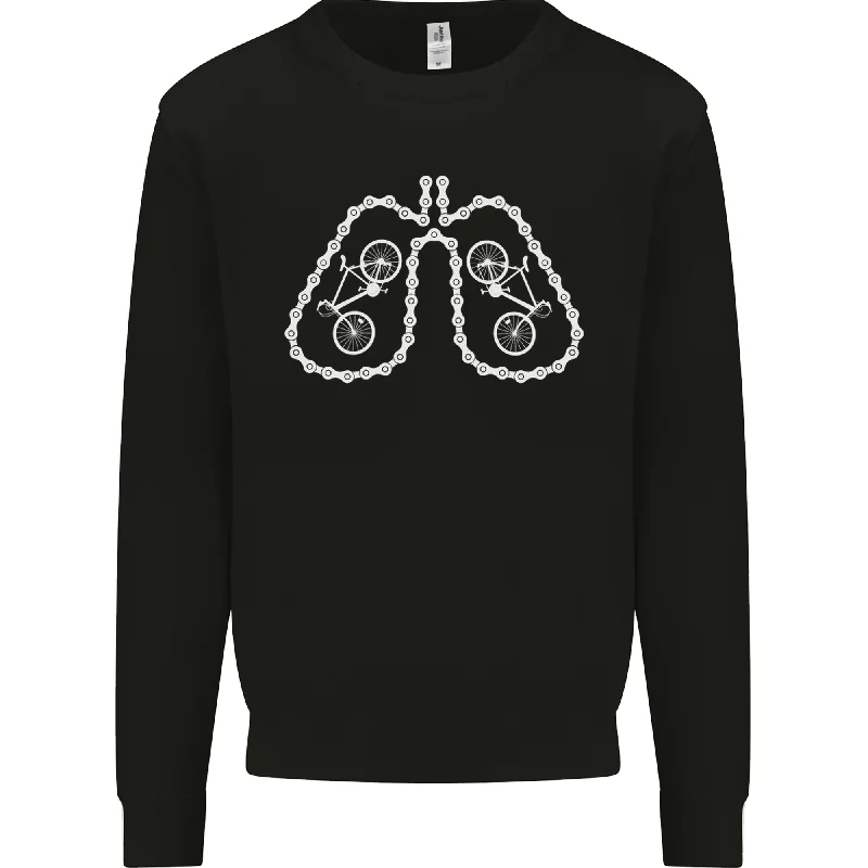 Bicycle Lungs Cyclist Funny Cycling Bike Mens Sweatshirt Jumper