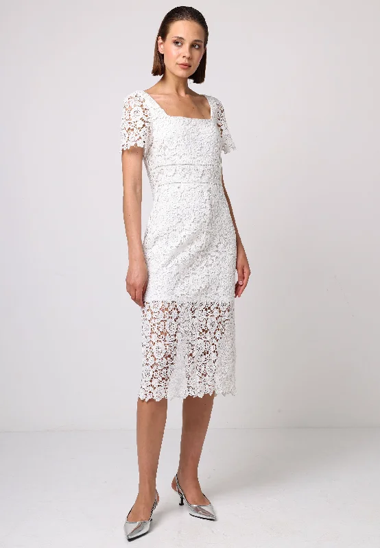 Bodycon White Lace Dress