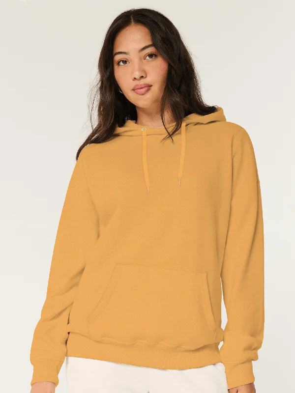 WOMEN'S ORANGE FLEECE HOODIE