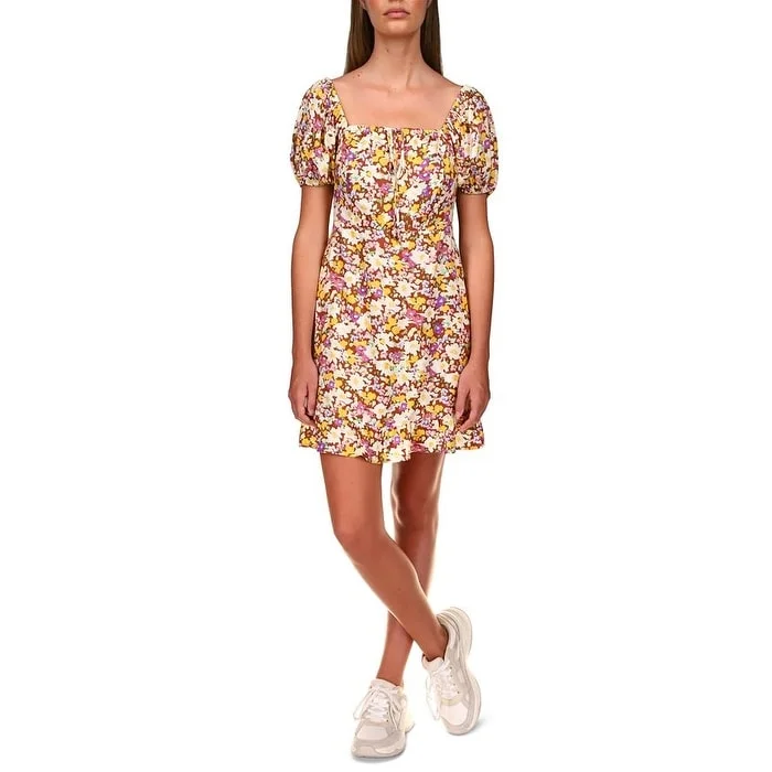 Sanctuary Women's Floral Print Fresh Breeze Dress Brown Size 4