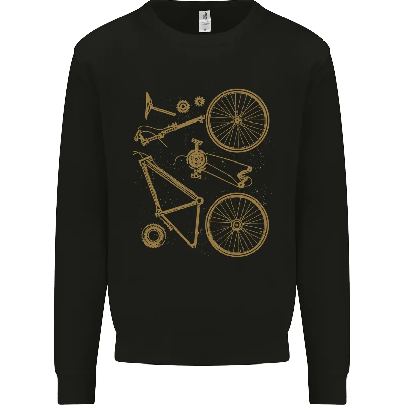 Bicycle Parts Cycling Cyclist Bike Funny Mens Sweatshirt Jumper