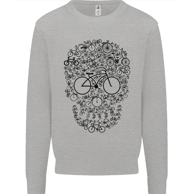 Bicycle Skull Cyclist Funny Cycling  Bike Mens Sweatshirt Jumper