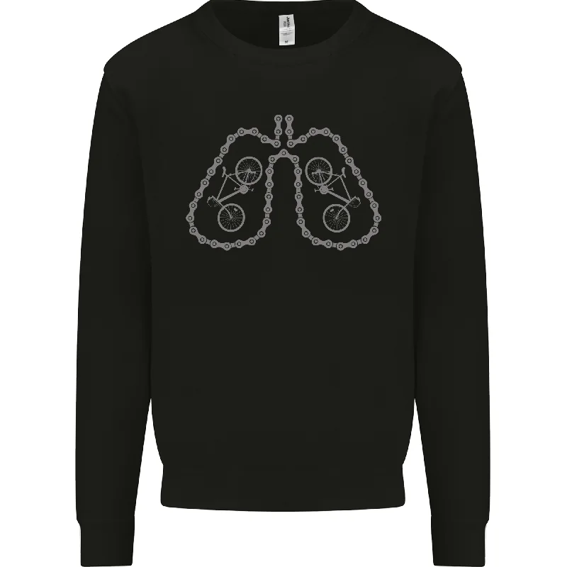 Bicycle Lungs Cyclist Funny Cycling Bike Mens Sweatshirt Jumper