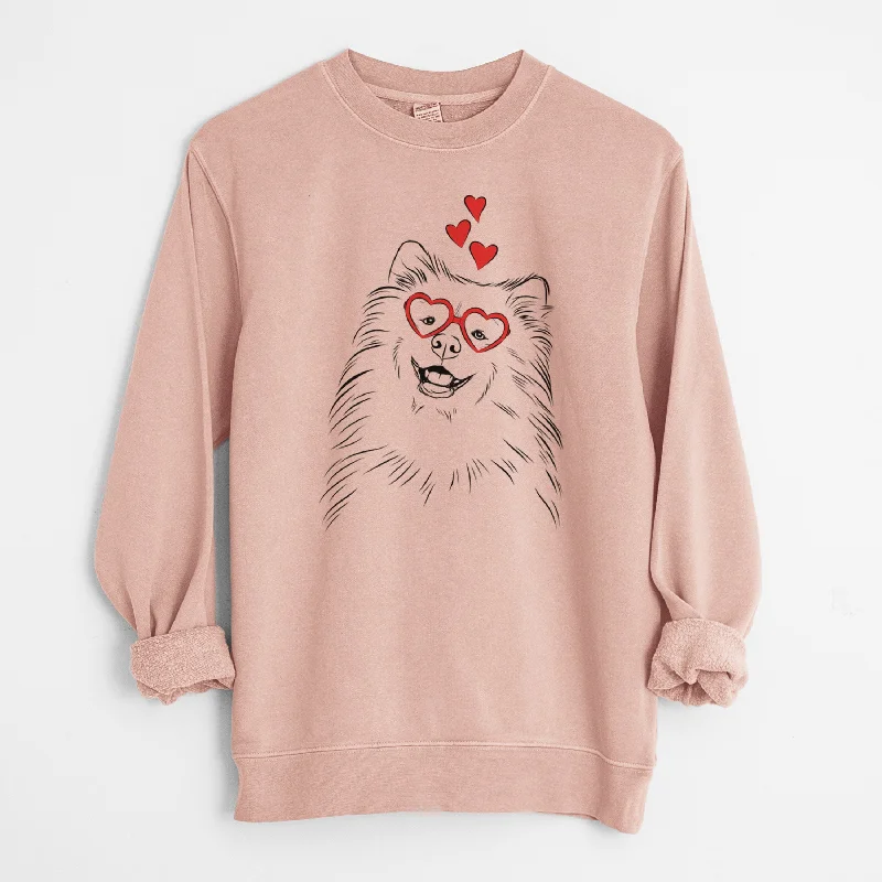 Valentine Tillie the Samoyed - Unisex Pigment Dyed Crew Sweatshirt