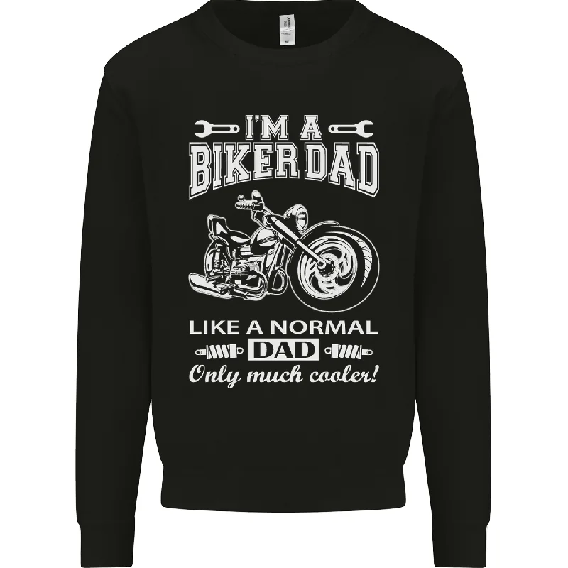 Biker A Normal Dad Fathers Day Motorcycle Mens Sweatshirt Jumper