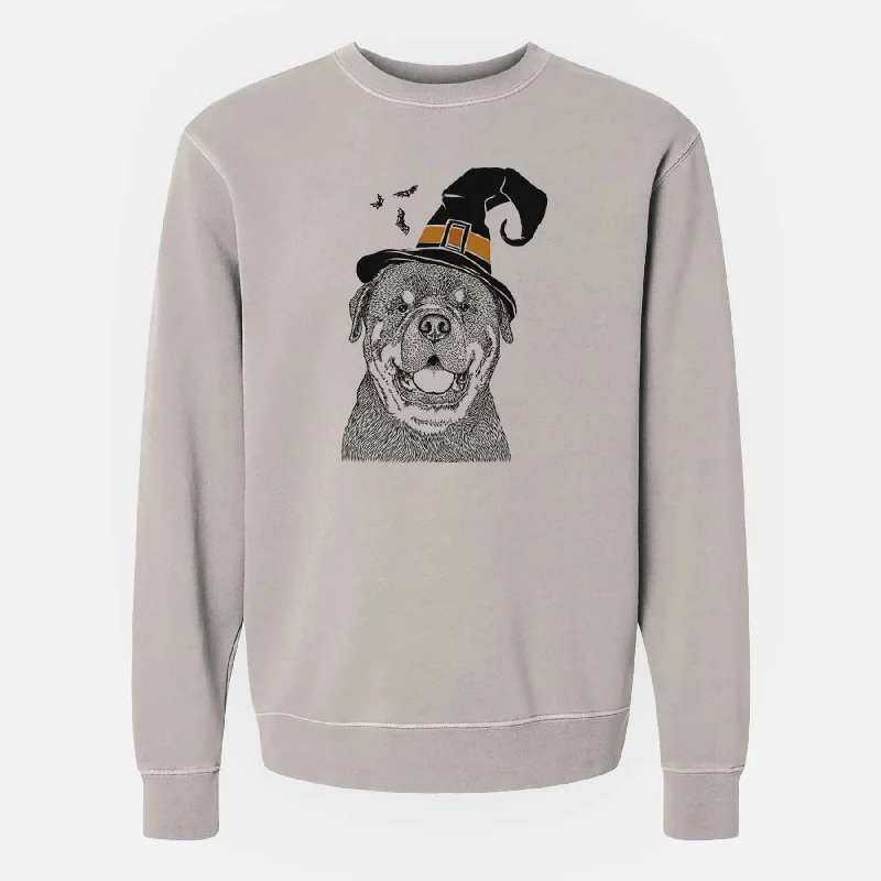 Witch Titan the Rottweiler - Unisex Pigment Dyed Crew Sweatshirt