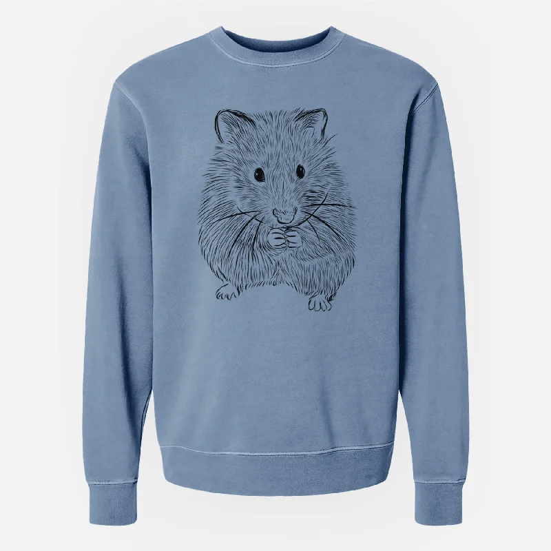 Bare Twitch the Hamster - Unisex Pigment Dyed Crew Sweatshirt