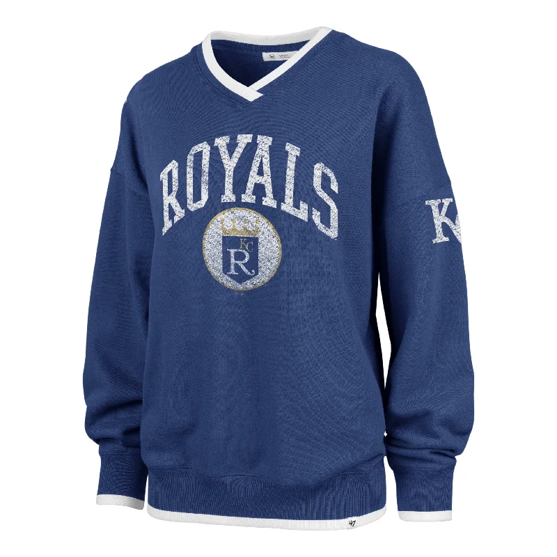 KANSAS CITY ROYALS COOPERSTOWN WAX PACK DAZE EIGHTIES '47 PULLOVER WOMENS