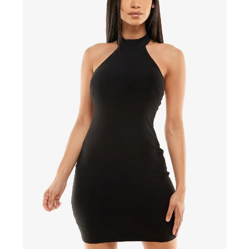 B Darlin Junior's Halter Bodycon Mini Dress Black Size Large