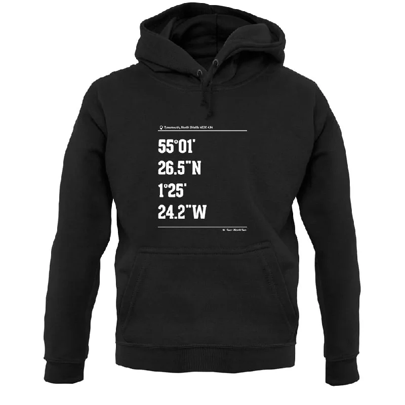 Surfing Coordinates Tynemouth Unisex Hoodie