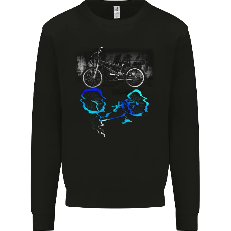 Bicycle Reflection Cycling Cyclist Bike Mens Sweatshirt Jumper