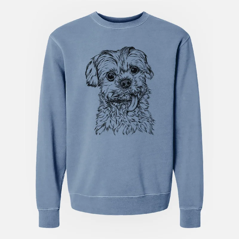 Bare Tiny Titan the Shih Tzu - Unisex Pigment Dyed Crew Sweatshirt