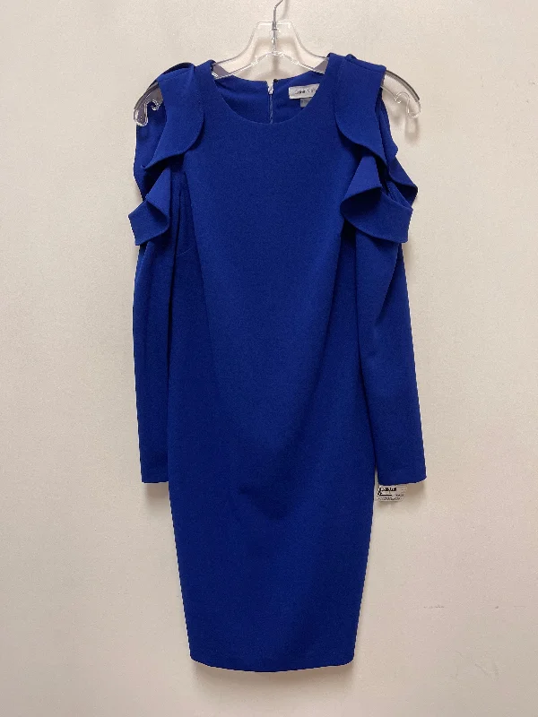 Dress Work By Calvin Klein In Blue, Size: S