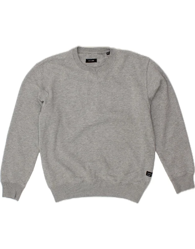 JACK & JONES Mens Sweatshirt Jumper Small Grey Cotton