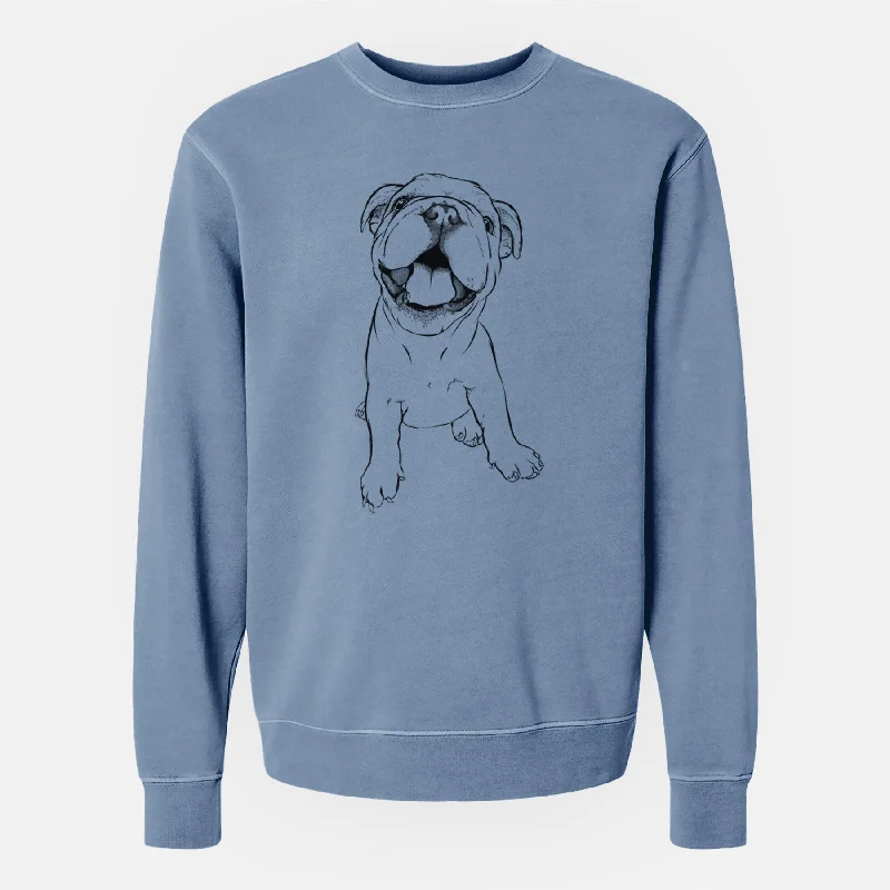 Bare Tyke the English Bulldog - Unisex Pigment Dyed Crew Sweatshirt