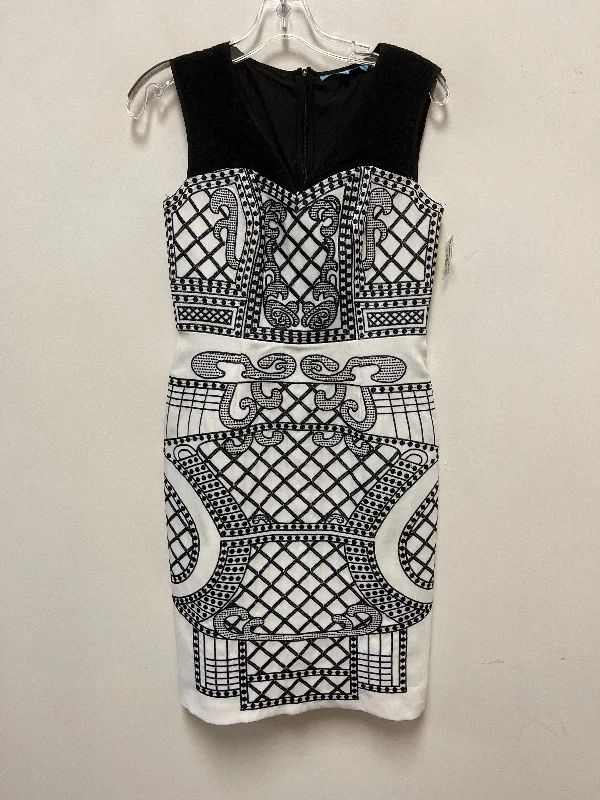 Dress Work By Antonio Melani In Black & White, Size: Xs