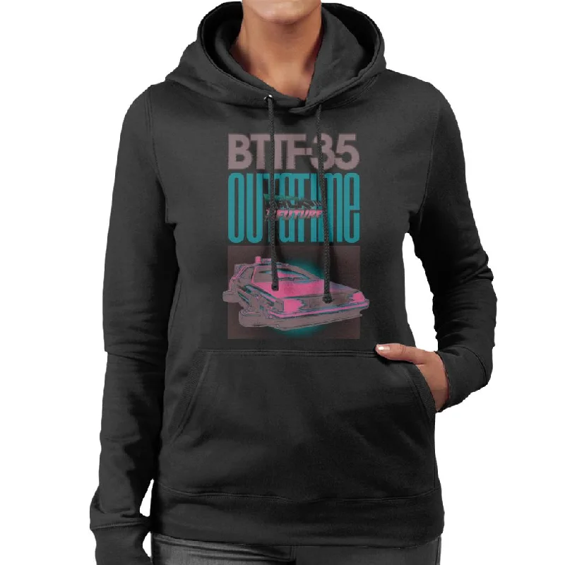 Back to the Future Delorean 35 Outatime Women's Hooded Sweatshirt