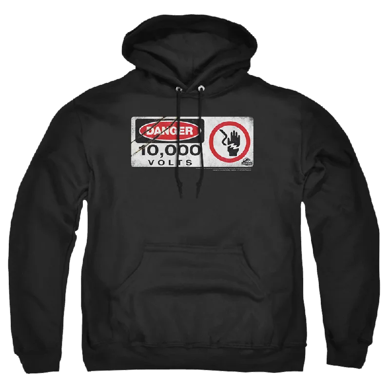 Jurassic Park Electric Fence Sign Pullover Hoodie