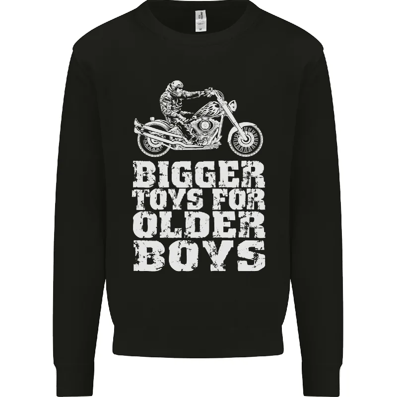 Bigger Toys Older Boys Motorbike Biker Mens Sweatshirt Jumper