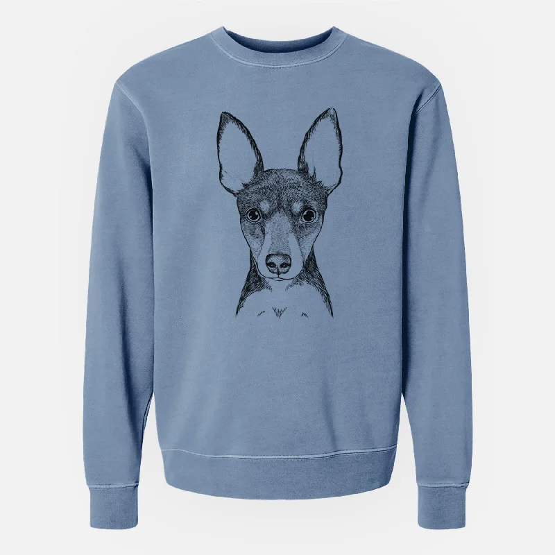 Bare Tiny the Toy Fox Terrier - Unisex Pigment Dyed Crew Sweatshirt